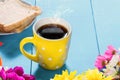 Good morning black coffee cup Royalty Free Stock Photo