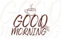 good morning coffee t shirt design Royalty Free Stock Photo