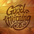Good Morning Lettering Style Design background