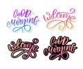 Good Morning lettering text slogan calligraphy black