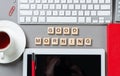 Good morning message with letters on cubes Royalty Free Stock Photo
