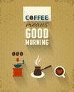 Good Morning Poster, Coffee Theme.