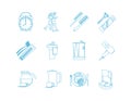 Good Morning Time Line Art Icons