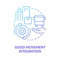 Good movement integration blue gradient concept icon