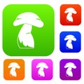 Good mushroom set color collection