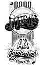 Good music doesn`t have an inspiration date. Royalty Free Stock Photo