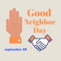 Good Neighbor Day, September 28, vector Illustrator