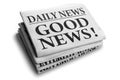 Good news daily newspaper headline Royalty Free Stock Photo