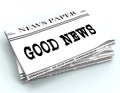 Good News Represents Receiving Great Info 3d Rendering Royalty Free Stock Photo