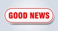 good news sign. rounded isolated button. white sticker Royalty Free Stock Photo