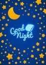 Good Night Bed Time Illustration Royalty Free Stock Photo