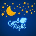 Good Night Bed Time Illustration Royalty Free Stock Photo