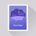 Good Night card with nightly background