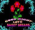 Good night greeting card.jpg Royalty Free Stock Photo