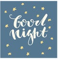 Good night. Hand written lettering. Cute hand drawn letters.