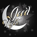 good night logo design vector