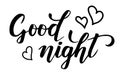 Good night brush calligraphy