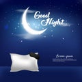 Good Night Vector Illustration Background Template Design Concept Royalty Free Stock Photo