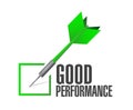 good performance check dart illustration design