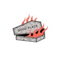 GOOD PLACE COFFIN AND FIRE COLOR WHITE