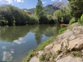 River under the mountains