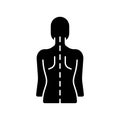 Good posture black glyph icon