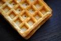 Viennese waffles on wood