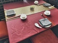 Good restaurant design interior. A chinesee style table manner