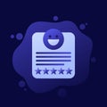 good review icon, vector design