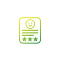 good review icon on white