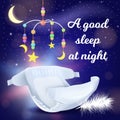 Good Sleep at Night Banner with Absorbent Diaper