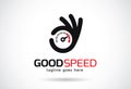 Good Speed Logo Template Design Vector, Emblem, Design Concept, Creative Symbol, Icon