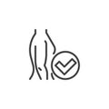 Good spine posture line icon