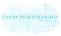 Good Sportsmanship word cloud. Royalty Free Stock Photo