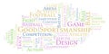 Good Sportsmanship word cloud. Royalty Free Stock Photo