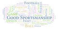 Good Sportsmanship word cloud. Royalty Free Stock Photo