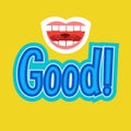 Good Sticker, Chat Message Label Icon Colorful Banner