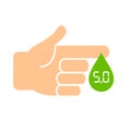 Good sugar level in blood vector icon