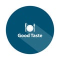 good taste badge on white