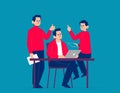 Good team. Business vector illustration concept