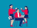 Good team. Business vector illustration concept