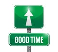 good time street sign concept illustration design