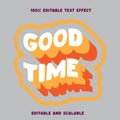 good time text effect and text editable style effect Royalty Free Stock Photo