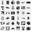 Good travel icons set, simple style Royalty Free Stock Photo