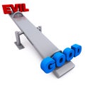 Good versus evil Royalty Free Stock Photo