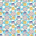 Good Vibes Emoji. Floral, Sparkles Smiley Pattern