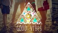 Good Vibes Positive Thinking Optimistic Concept Royalty Free Stock Photo
