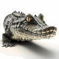 Good View Crocodile Head Illustration. Generative AI