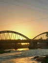 Good view water under bridge Royalty Free Stock Photo