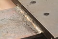 Good weld of plate joining